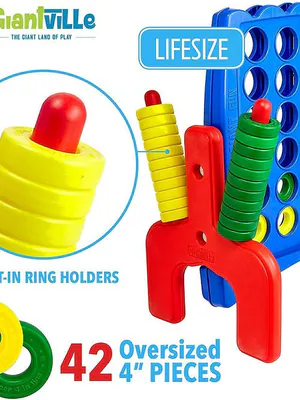 GIANTVILLE GIANT 4 IN A ROW CONNECT GAME JR. - AUFBEWAHRUNG TRAGETASCHE - – gebraucht, gut – Sonstiges – überwiegend weiß…