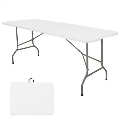 HAISIWLKJ Klapptisch 6 Fuß leichter Campingtisch tragbar Kunststoff – neu – Möbel – überwiegend weiß – Foto 1 von 5