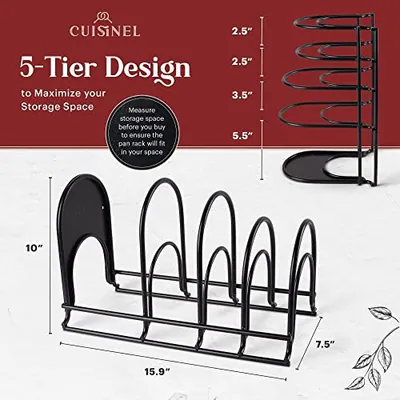 Cuisinel Töpfe und Pfannen Organizer Regal - 60 bis 100 Pfund Kapazität - – neu – Möbel – überwiegend weiß – Foto 1 von 5