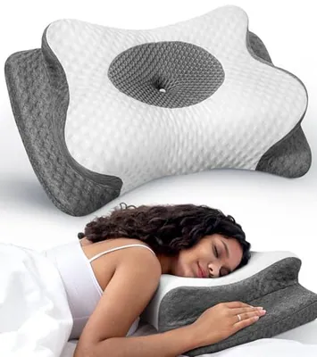 COZYPLAYER NO MORE SCHMERCES NACKENKISSEN, VERSTELLBAR CERVICAL - HELLGRAU/WEISS – neu – Möbel – Foto 1 von 5