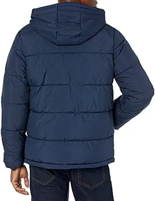 AMAZON ESSENTIALS HEAVYWEIGHT HOODED PUFFER COAT FÜR HERREN - GRÖSSE: MEN L - – neu – Herrenmode – überwiegend weiß – Foto…