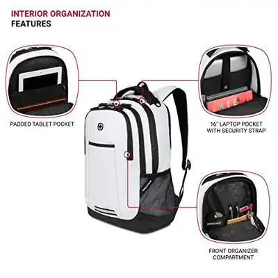 SWISSGEAR CECIL 5505 LAPTOP RUCKSACK, PASSEND FÜR 16 ZOLL LAPTOP - WEISSE PLANE – neu – Computer & Zubehör – Foto 1 von 5