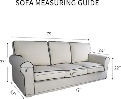 J&V TEXTILIEN SUPER STRETCH SOFA SCHONBEZUG - ELASTHAN RUTSCHFEST WEICH COUCH - – neu – Möbel – überwiegend weiß – Foto 1…