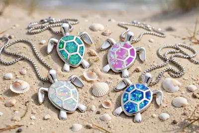Elli - Niedliche Kleine Schildkröte Kette mit Anhänger - Varianten – neu – Uhren & Schmuck – überwiegend beige – Foto 1 von 3
