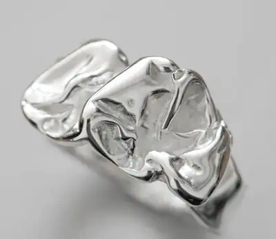 AURA LIQUIDA- Ring , 925 Silber, Silberring | größenverstellbarer Damenring – neu – Uhren & Schmuck – Foto 1 von 5