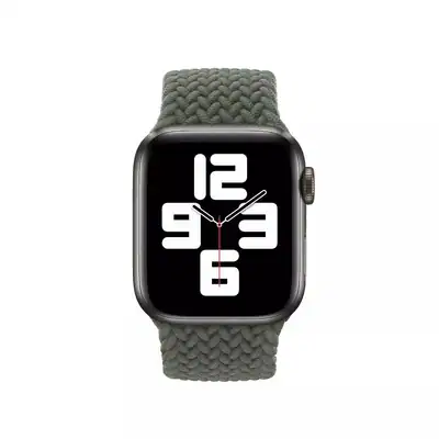 APPLE WATCH BRAIDED SOLO LOOP 40MM - SIZE 9 - INVERNESS GREEN – gebraucht, gut – Uhren & Schmuck – überwiegend weiß – Foto…