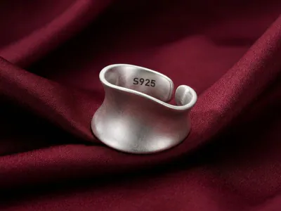 Lilli Wave - 925 Sterling Silber in welliger Form, Ästhetischer Ring für Damen – neu – Uhren & Schmuck – Foto 1 von 5