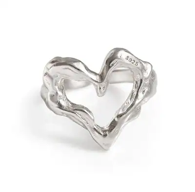 Liquid Heart Ring , 925 Silber, Silberring größenverstellbar, neu – neu – Uhren & Schmuck – Foto 1 von 5