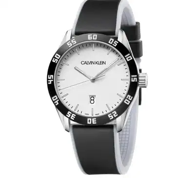 New Swiss Made CALVIN KLEIN Complete Quartz Silver Dial Men's Watch – neu – Uhren & Schmuck – überwiegend weiß – Foto 1 von 5