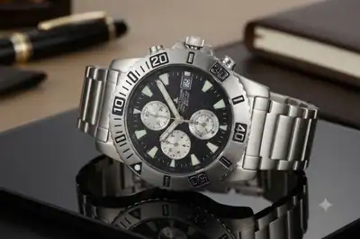 Selten Rarität JACQUES LEMANS Chronograph Herrenuhr massiv Edelstahl JL 878 MB – gebraucht, wie neu – Uhren & Schmuck…
