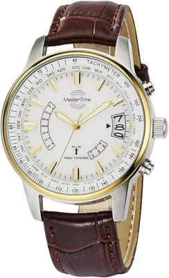 Funkuhr Herrenuhr MasterTime MTGS-10348-11L Edelstahl 42mm Multiband Worldtimer – neu – Uhren & Schmuck – überwiegend weiß…