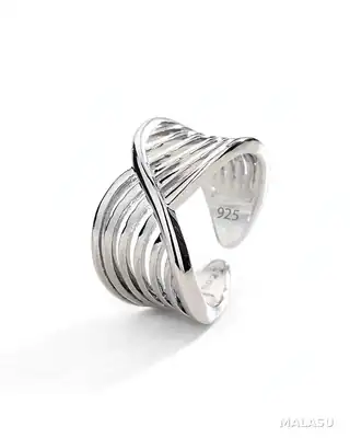 Gaiara-Ring , 925 Silber, Silberring | größenverstellbarer Damenring – neu – Uhren & Schmuck – Foto 1 von 5
