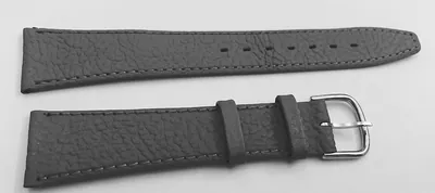 18 mm Echtes Leder Uhrenarmband grau silbrige Schließe weich, sehr dünn Vintage – neu – Uhren & Schmuck