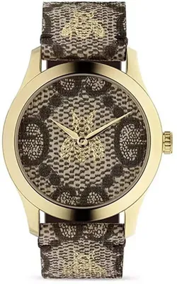Gucci G-Timeless Quarzuhr Braun goldig, Gucci-Logo , YA1264068A, Supersale – neu – Uhren & Schmuck – Foto 1 von 5