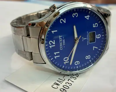 Funkuhr Rivado Concept Blau Herrenuhr deutlich lesbar Edelstahlband 41mm – neu – Uhren & Schmuck – Foto 1 von 3