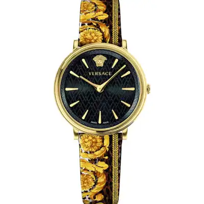 Versace Damen Uhr Armbanduhr V-Circle / The Manifesto Edition VBP130017 Leder – neu – Uhren & Schmuck – überwiegend weiß…