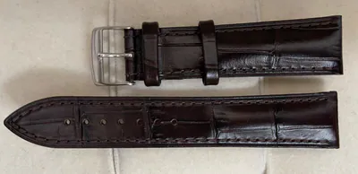 20 mm Tissot Uhrenarmband Leder dunkelbraun Krokoprägung T610031624 Stahlschließ – neu – Uhren & Schmuck – Foto 1 von 2