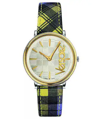 Versace VE8100118 Armbanduhr V-Circle 38mm 5ATM Quarz Damen Silber Lederarmband – neu – Uhren & Schmuck – Foto 1 von 5