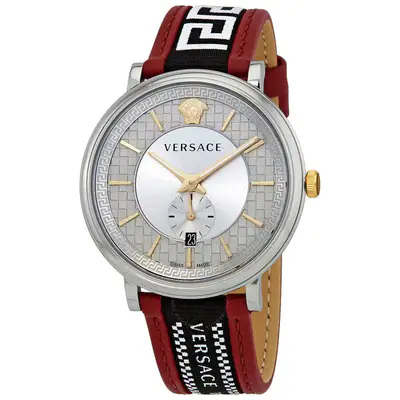 Versace VEBQ01319 V-Circle Greca Edition silber schwarz Armband Uhr Herren NEU – neu – Uhren & Schmuck – Foto 1 von 5