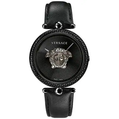 Versace VCO050017 Palazzo Empire schwarz Leder Armband Uhr Damen NEU – neu – Uhren & Schmuck – Foto 1 von 5