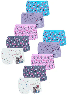 10 Mädchen Pantys Hipster Baumwolle Slips Unterhosen Unterwäsche Panties 92-158 – neu – Sonstiges – überwiegend weiß – Foto…