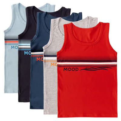 5 Jungen Unterhemden Baumwolle Tank Top Kinder Knaben Unterhemd Shirt 92-170 – neu – Sonstiges – überwiegend weiß – Foto 1…