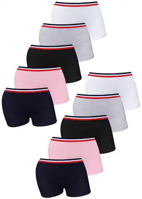 10 Mädchen Pantys Hipster Streifen Baumwolle Slips Unterhosen Unterwäsche – neu – Sonstiges – überwiegend weiß – Foto 1 von 5
