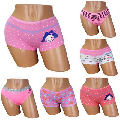 6 Mädchen Baumwolle Panty Hipster Slips Unterwäsche Panties Unterhose Kinder Hot – neu – Sonstiges – überwiegend weiß…