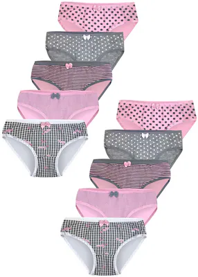 10 Mädchen Slips Unterhosen Unterwäsche Panty Kinder Baumwolle Hipster 92-170 – neu – Sonstiges – überwiegend weiß – Foto 1…