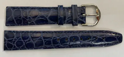 18 mm Jacques Lemans Uhrenarmband Echt Leder Kroko Prägung blau Schließe – neu – Uhren & Schmuck – Foto 1 von 2
