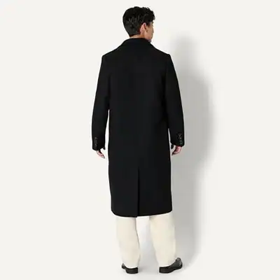 AMAZON ESSENTIALS (DEMI'S PICK) HERREN RELAXED-FIT ZWEIREIHIG WOLLE - SCHWARZ – neu – Herrenmode – Foto 1 von 5