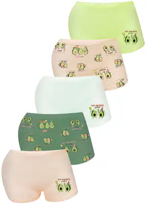 5 Mädchen Pantys Hipster Avocado Baumwolle Slips Unterhosen Unterwäsche Panties – neu – Sonstiges – überwiegend weiß – Foto…