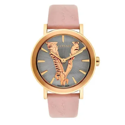 VEHC00319, Versace Virtus Quarzuhr mit grauem Zifferblatt und rosafarbenem Leder – neu – Uhren & Schmuck – Foto 1 von 5