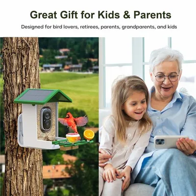 MADTASK SMART VOGELFUTTERHAUS MIT KAMERA, SOLARBETRIEBENES VOGELHAUS - GRÜN – neu – Garten & Pflanzen – Foto 1 von 4