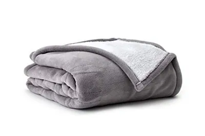 EDDIE BAUER SMART BEHEIZBARE ELEKTRISCHE ÜBERWURFDECKE - WENDBAR SHERPA - - GRAU – neu – Möbel – Foto 1 von 5