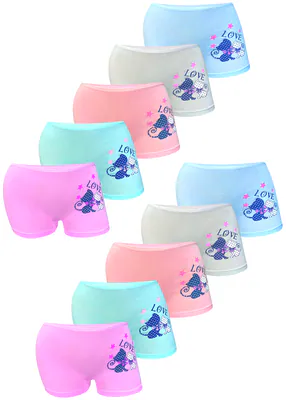 10 Mädchen Pantys Hipster Baumwolle Slips Unterhosen Kinder Unterwäsche Panties – neu – Sonstiges – überwiegend weiß – Foto…