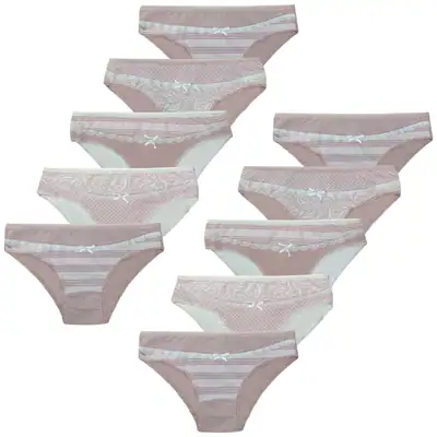 10 Damen Slips Spitze Hipster Slip Unterwäsche Baumwolle Hotpants Panties 34-40 – neu – Damenmode – überwiegend weiß – Foto…