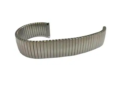 18 mm Edelstahl Uhrenarmband Flexi-Band Stretch-band Glanzpoliert – neu – Uhren & Schmuck – überwiegend weiß – Foto 1 von 4