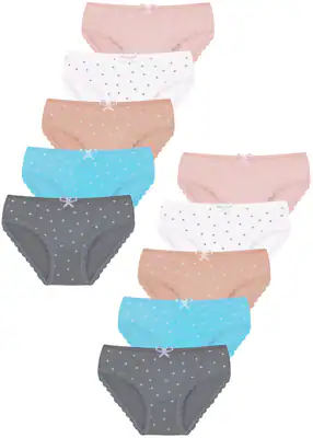 10 Mädchen Slips Unterhosen Unterwäsche Panty Kinder Baumwolle Hipster 92-170 – neu – Sonstiges – überwiegend weiß – Foto 1…