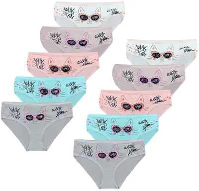 10 Mädchen Slips Hipster Baumwolle Panties Unterhosen Kinder Unterwäsche Pantys – neu – Sonstiges – überwiegend weiß – Foto…