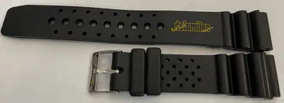 20mm Uhrenarmband Kunststoff schwarz gute Qualität Taucherband – gebraucht, wie neu – Uhren & Schmuck – Foto 1 von 2