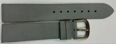 18 mm Echt leder Velour Leder Uhrenarmband Grau, Titan-Schließe – neu – Uhren & Schmuck – Foto 1 von 2