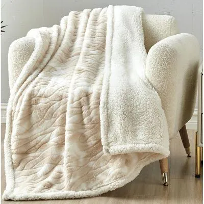 NOBLE HOUSE ALASKA FIELDS ULTRAWARM UND GEMÜTLICH 50" X 60" ÜBERWURF - BEIGE – neu – Möbel – Foto 1 von 4