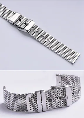 16-18 mm Massives Milanaise Uhren-Armband Edelstahl, Dornschliesse – neu – Uhren & Schmuck – überwiegend weiß
