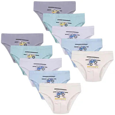 10 Jungen Slips Baumwolle Unterhosen Unterwäsche Knaben Slip Unterhose Shorts – neu – Sonstiges – überwiegend weiß – Foto 1…