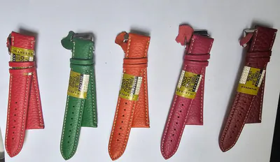 20 mm Extra-lang LEDER-UHRENARMBAND bunte modische Farben Fashion Diloy Spanien – neu – Uhren & Schmuck – Foto 1 von 5