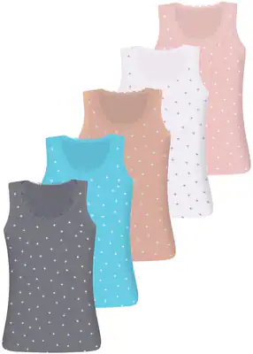 5 Mädchen Unterhemden Spaghettiträger Tank Top Baumwolle Kinder Unterwäsche – neu – Sonstiges – überwiegend weiß – Foto 1…