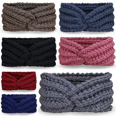 Damen Strick Stirnband Ohrwärmer Winter Kopfband Haarband gehäkelt – neu – Sonstiges – überwiegend weiß – Foto 1 von 5