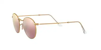 Ray-Ban Unisex RB3447 Round Metal Round Sonnenbrille, Matt Gold/Hellbraun – gebraucht, gut – Sonstiges – Foto 1 von 5