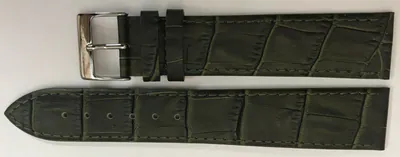 20mm Uhrenarmband Cavadini Echt Leder Oliven-Grün Stahlschließe – neu – Uhren & Schmuck – Foto 1 von 2